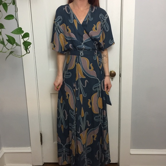 Free People Dresses & Skirts - Free People Deco Draped Sleeve Maxi Amazing Dress